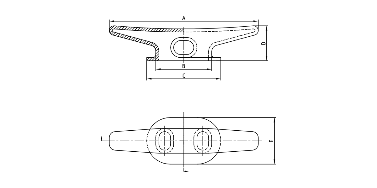  Stahlkabelbock gegossen